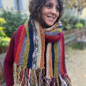 Echarpe colorée - "Jardin Anglais"