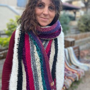 Echarpe artisanale laine - "Winter Extravaganza"