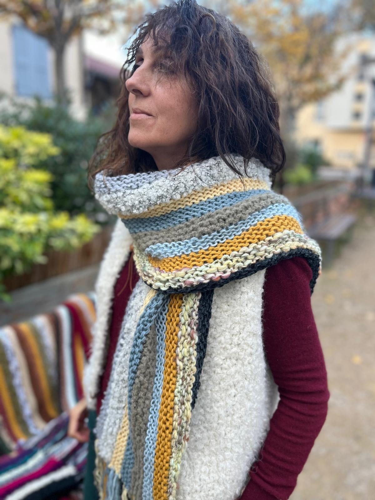 Echarpe bohème 'Printemps Suédois'