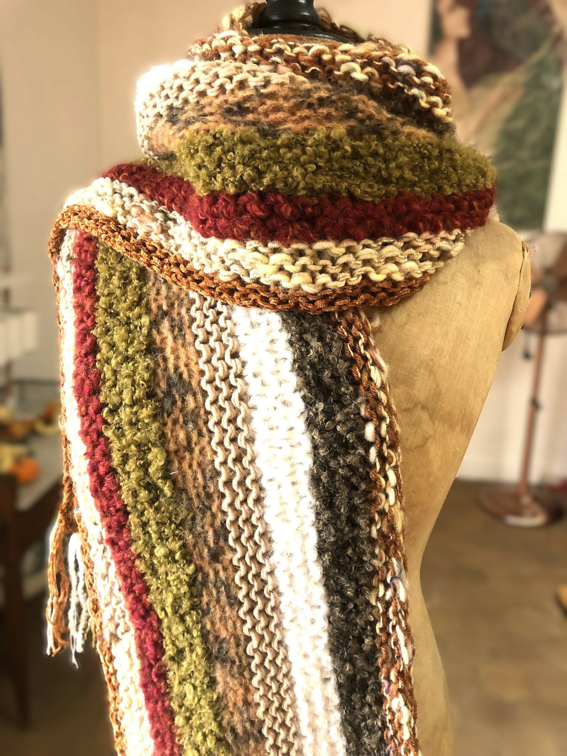 Echarpe longue "Promenade en Forêt" – Image 3