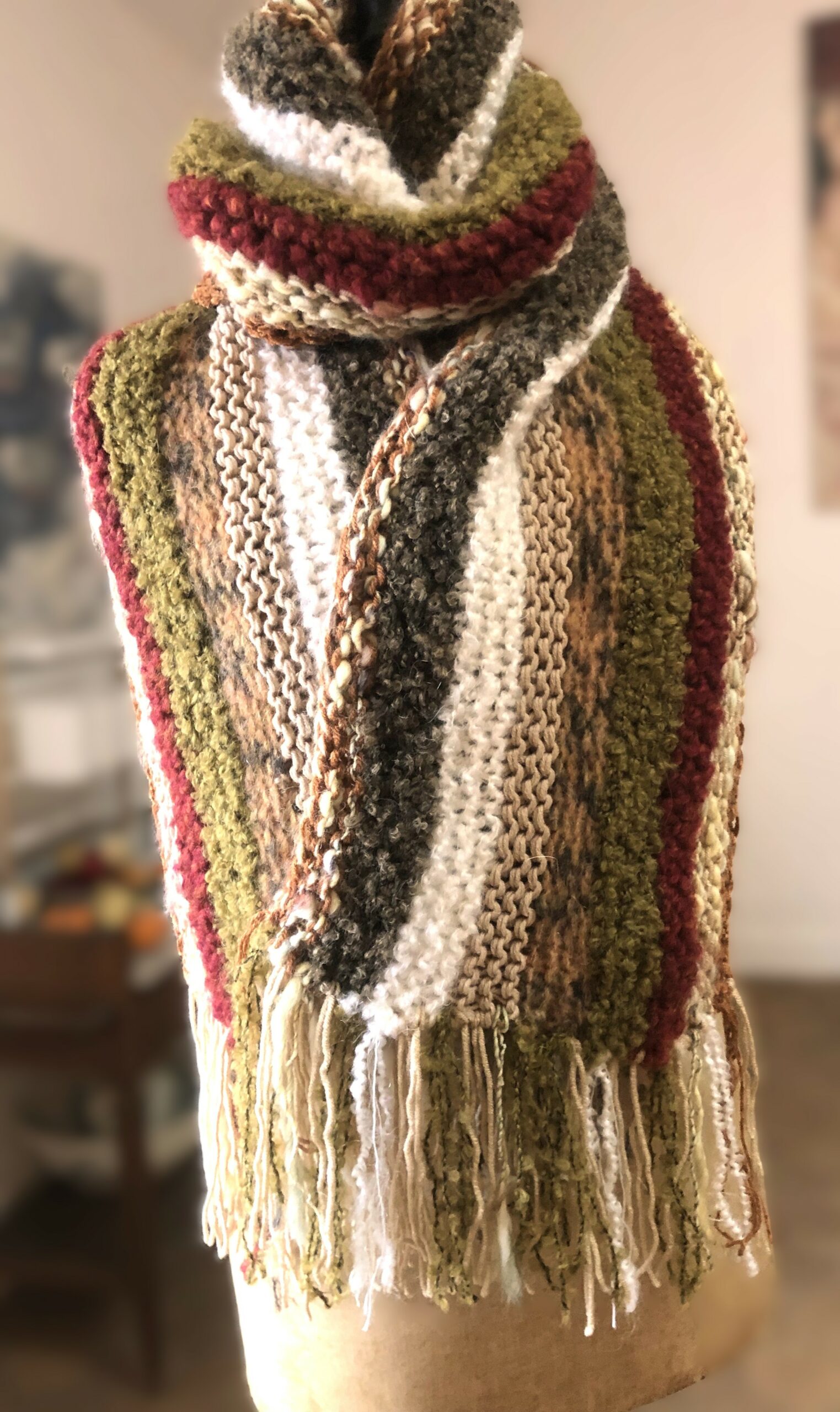 Echarpe longue "Promenade en Forêt"