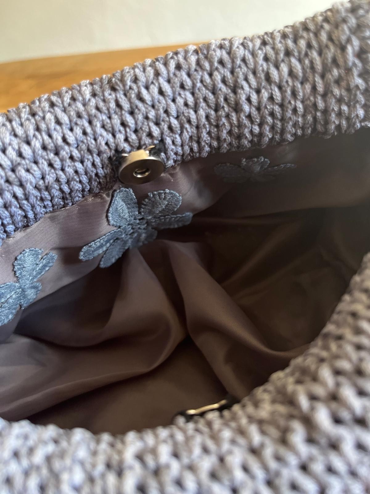 Sac créatrice gris clair et brique – Image 4